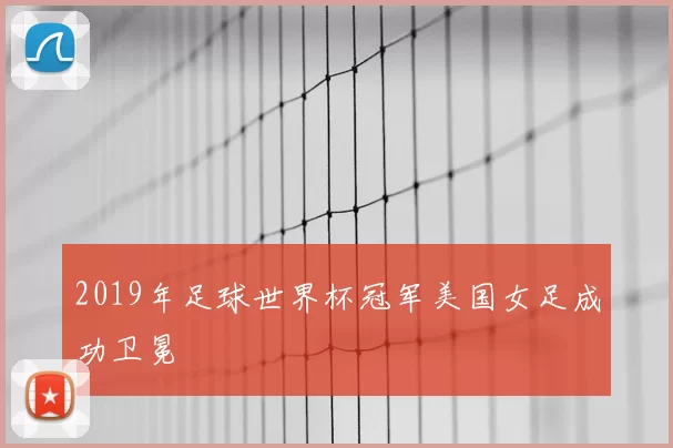 2019年足球世界杯冠军美国女足成功卫冕